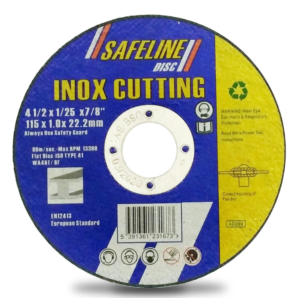 Safeline 115MM X 1.0 Stainless Steel Cutting Disc - burkes_Hardware