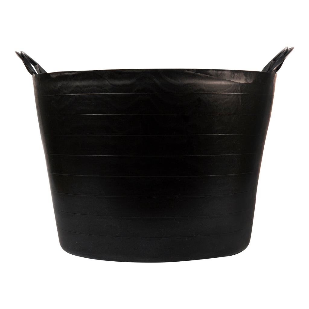 42 litres black plastic bucket with reinforced handles