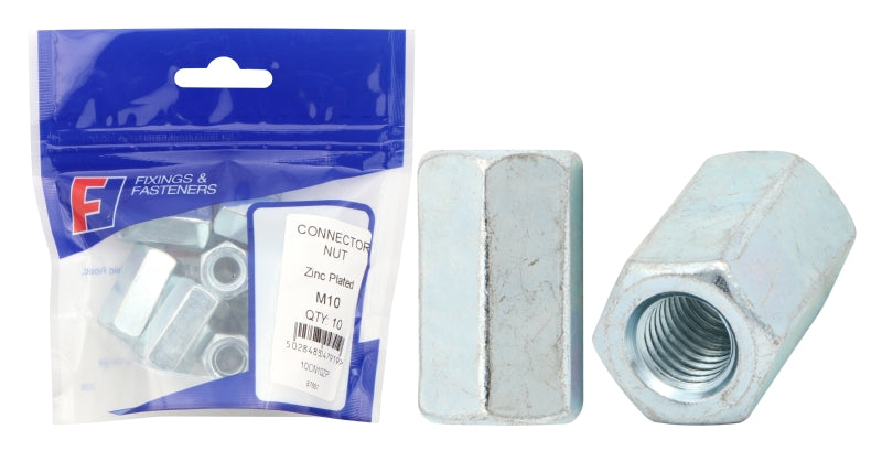 CONNECTOR NUT ZP  BAG OF 10