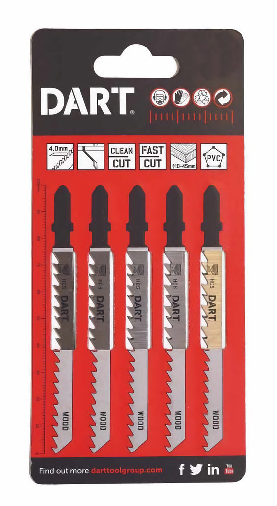 Dart T101BR Wood Cutting Jigsaw Blade - PK5