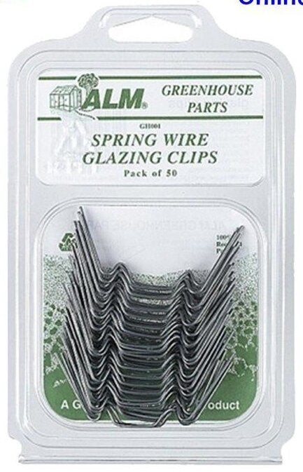 GREENHOUSE SPRING GLAZING CLIPS