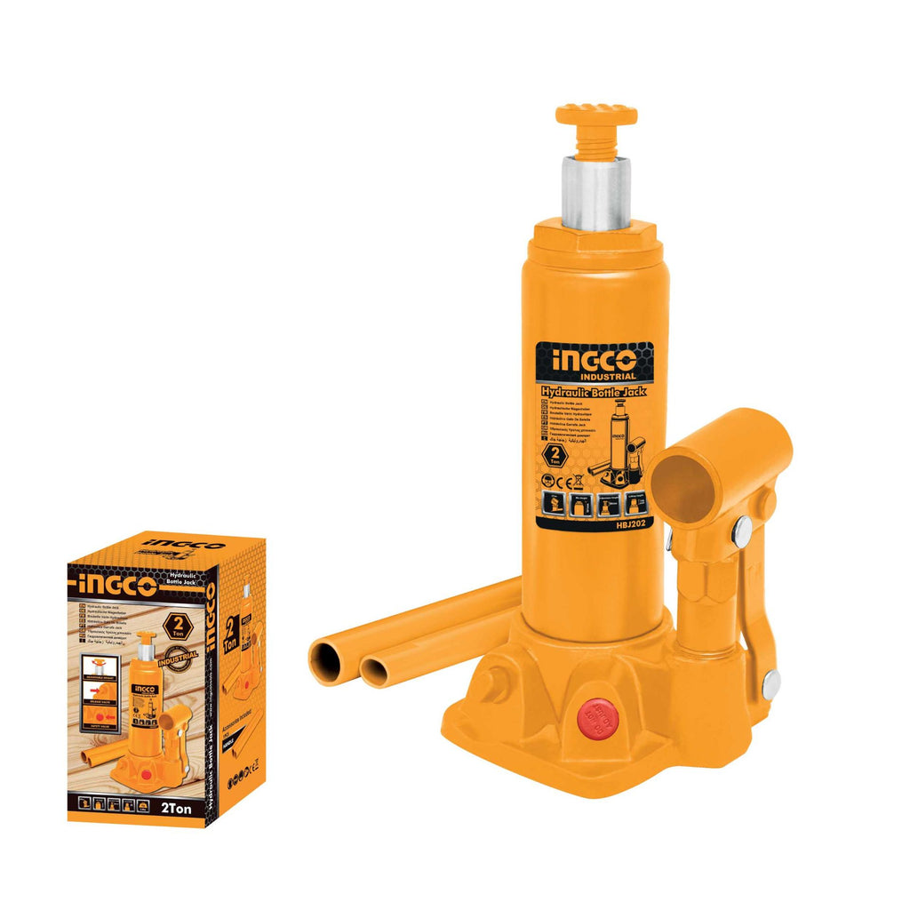 INGCO 2 TON BOTTLE JACK C/W SAFETY VALVE - burkes_Hardware