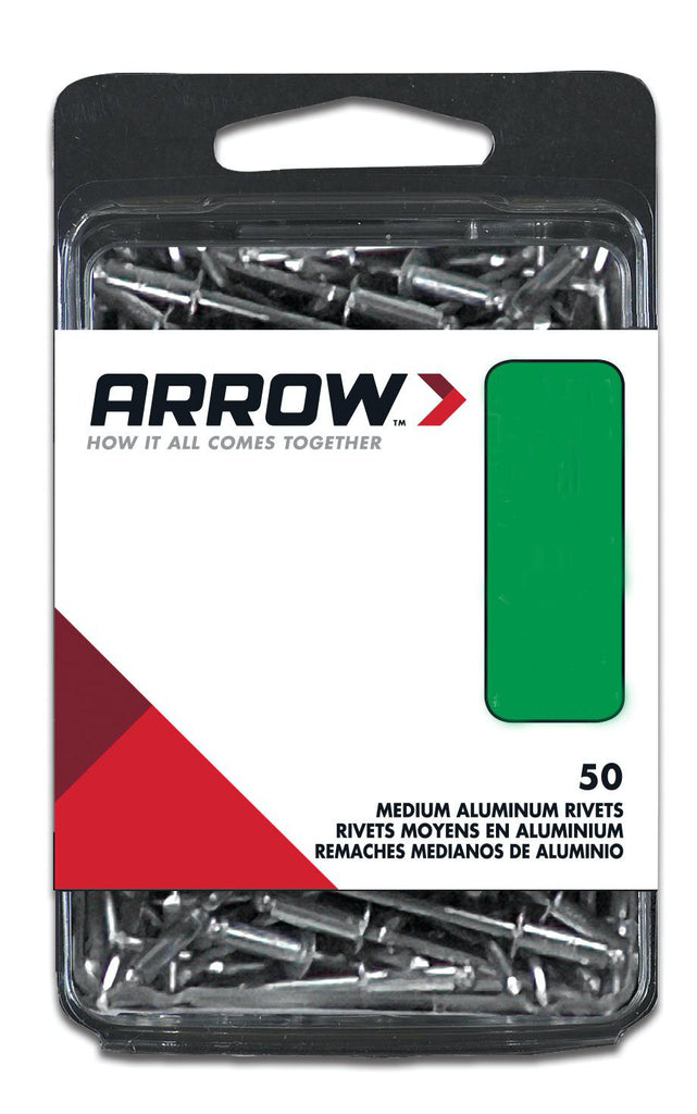 4.8mm pk50 medium aluminium rivets