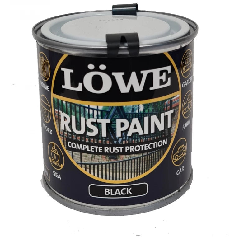 Lowe Rust Paint, Black, 250ml