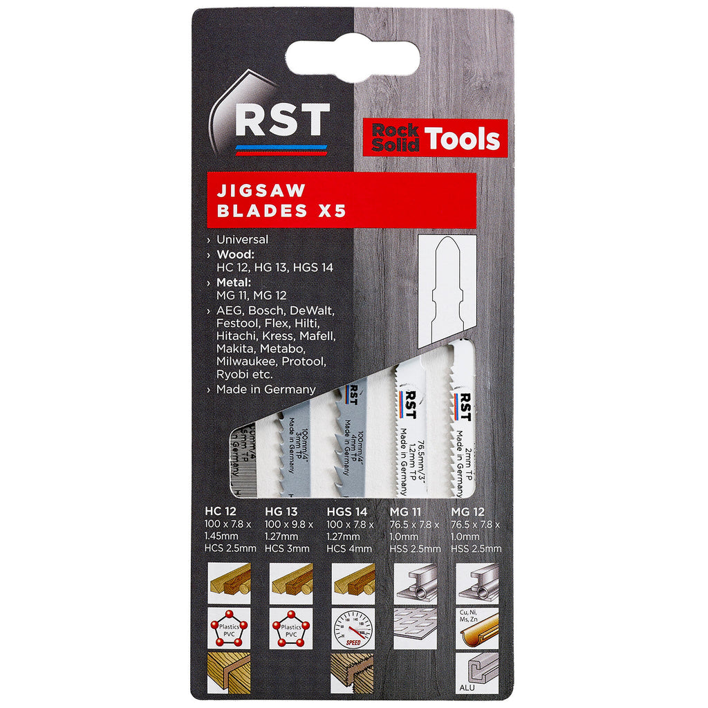 rst jigsaw blade set 5 pcs