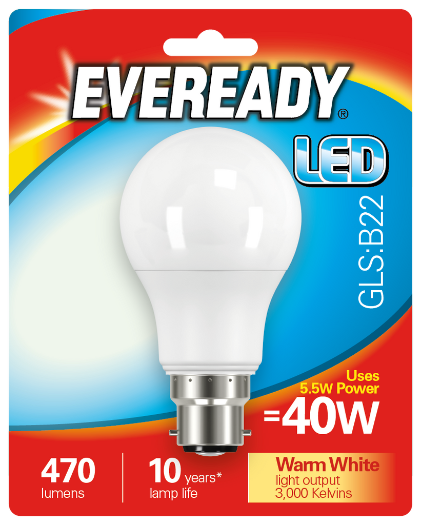 EVEREADY 5.5W 40W LED GLS