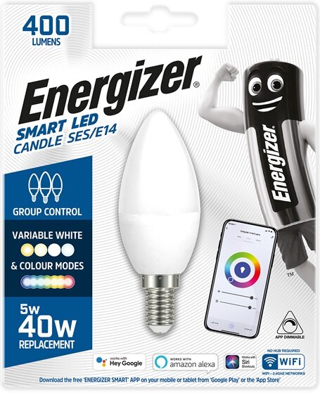 ENERGIZER 5W=40W E14 CANDLE SMART LED