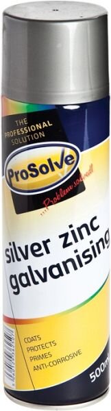 SILVER ZINC GALVANIZING SPRAY 500ml - burkes_Hardware