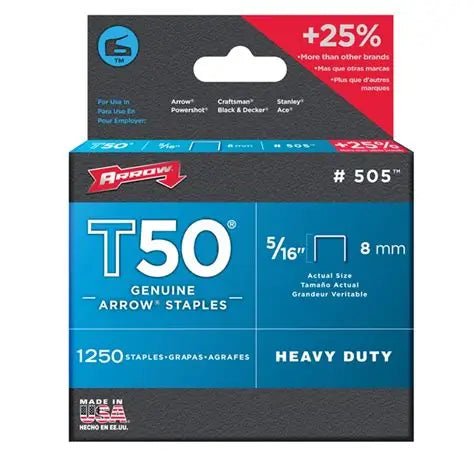 T50 Arrow Staples 8MM (1250)
