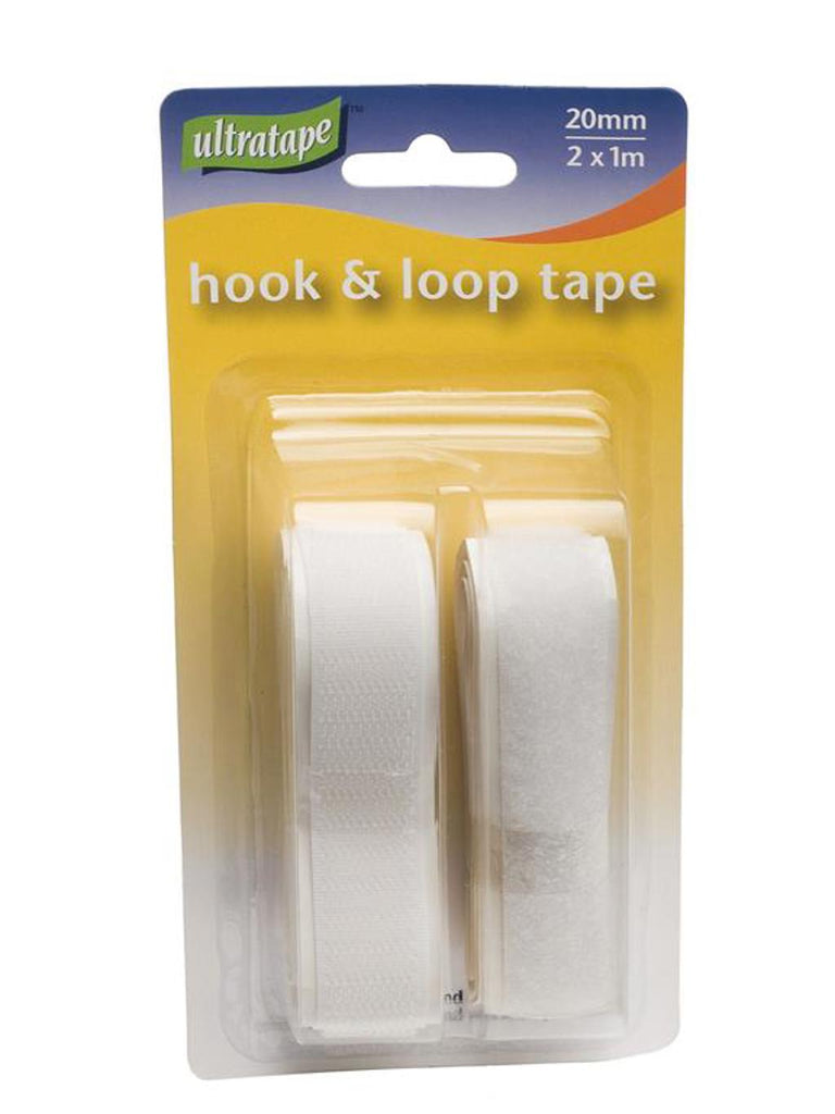 White Hook & Loop Velcro 1MT