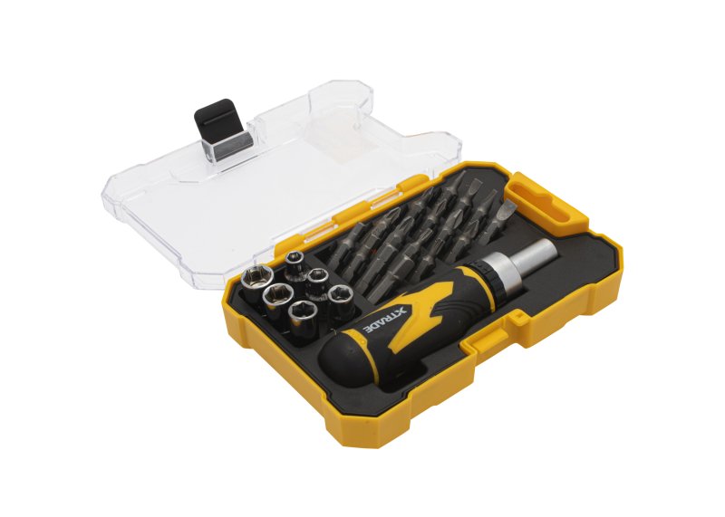 XTRADE 23 PC RATCHET BIT DRIVER & SOCKET SET