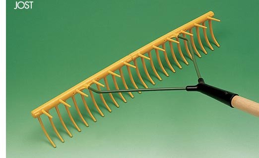 Plastic Yellow Rake – 24 Tooth with Handle