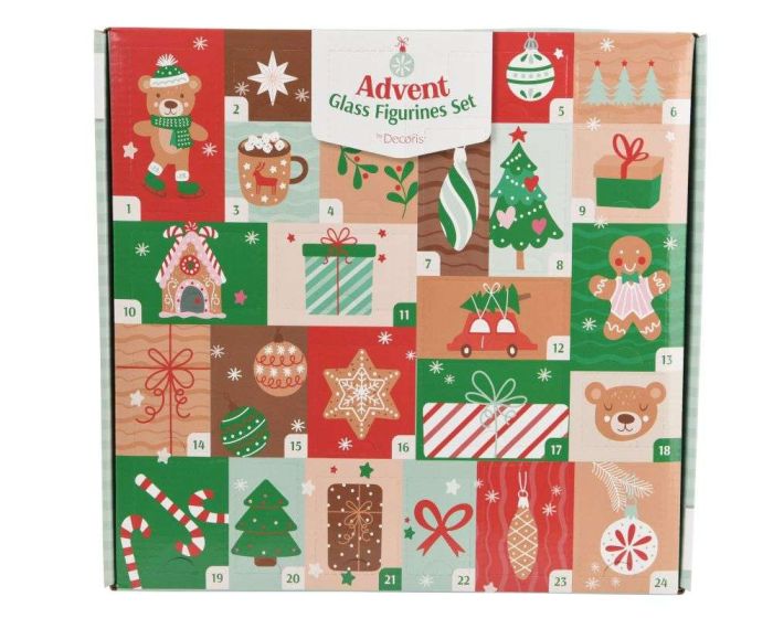 Advent Calendar with 24 Glass Baubles