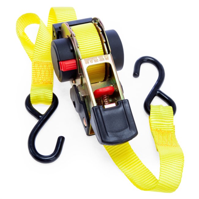 XTRADE Retractable Ratchet Strap with Hooks