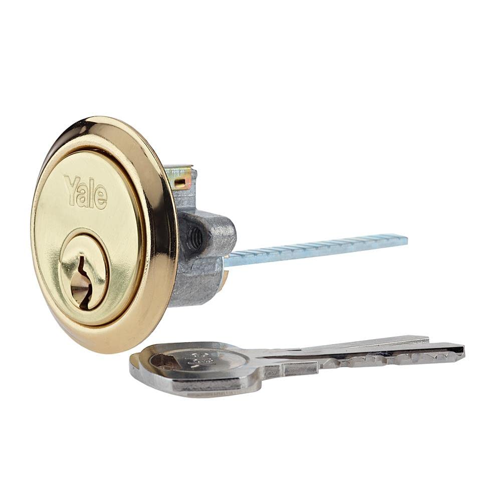 Yale Essentials Rim Cylinder Polished Brass