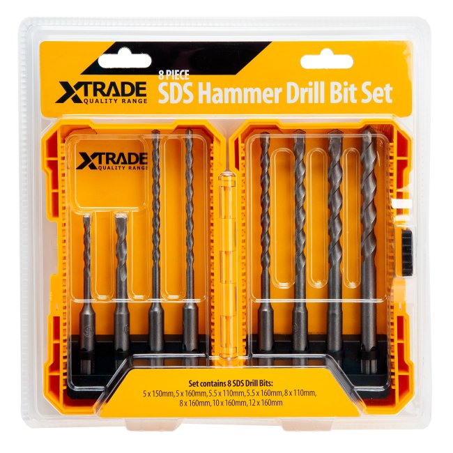 XTRADE 8PCE SDS Drill Bit Set