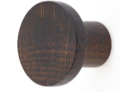 Knob - Basic Round 33mm Dark Stain Pk2