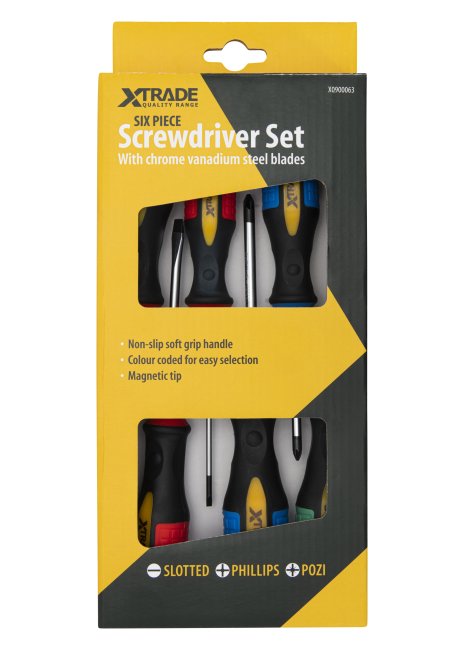 XTRADE 6-Piece Screwdriver Set