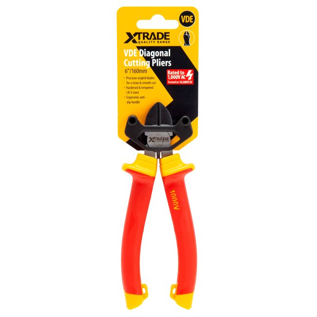 XTRADE VDE DIAGONAL CUTTING PLIERS 6"