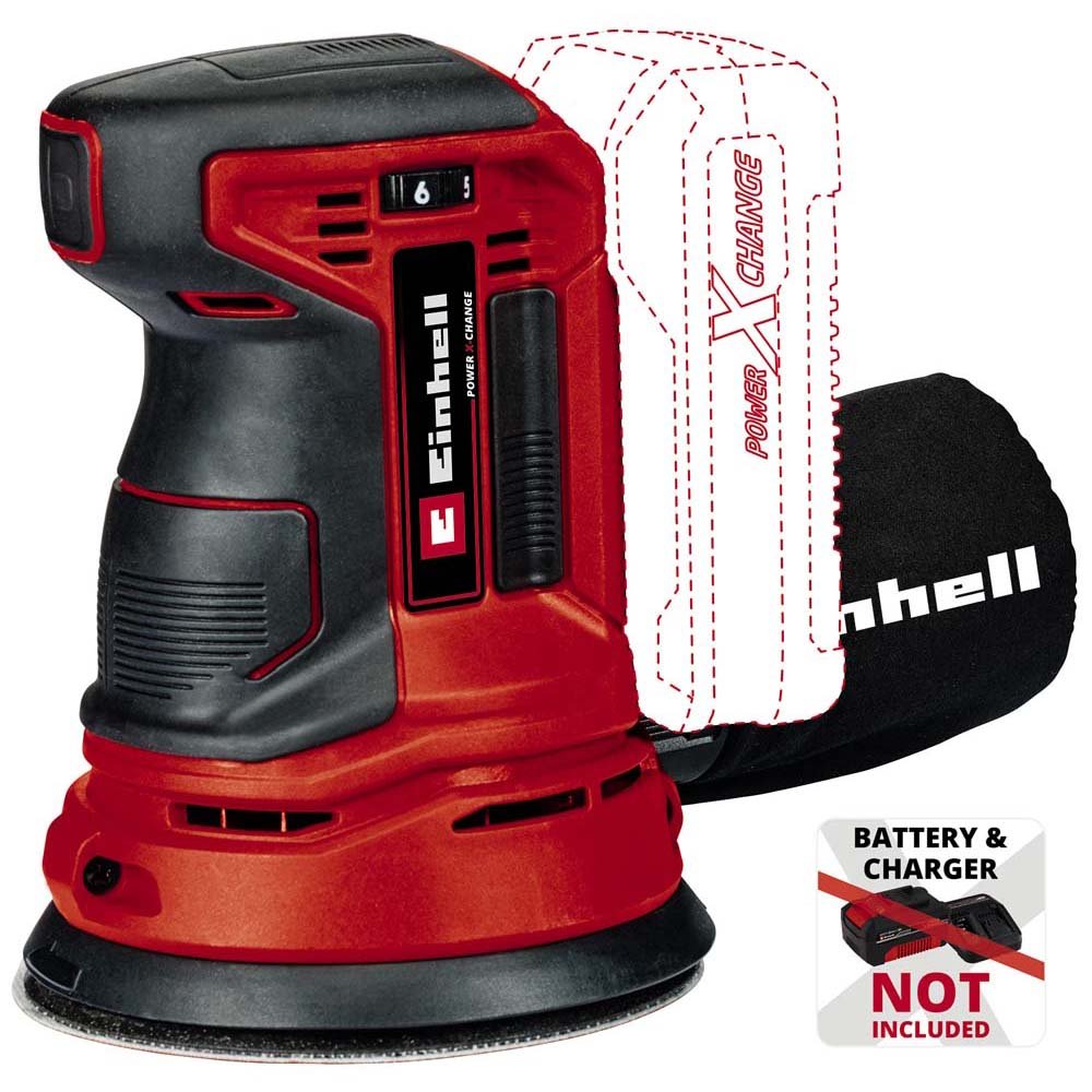 Einhell Power X - Change 18v 125mm Orbital Sander Body Only - Burkes of Rathnew