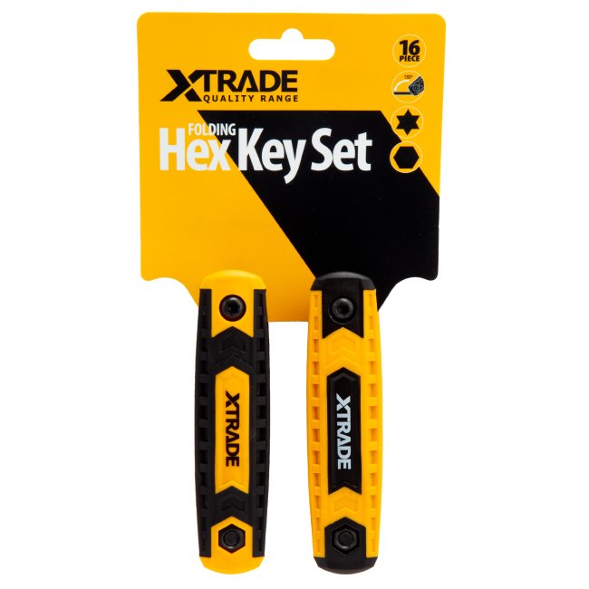 XTRADE 2PCE Folding Hex Key Set