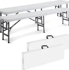 White Party Folding Bench 6FT