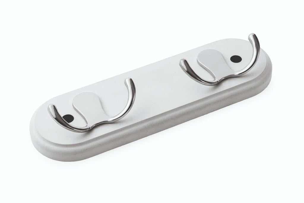 Bristol 2 Hook White Chrome