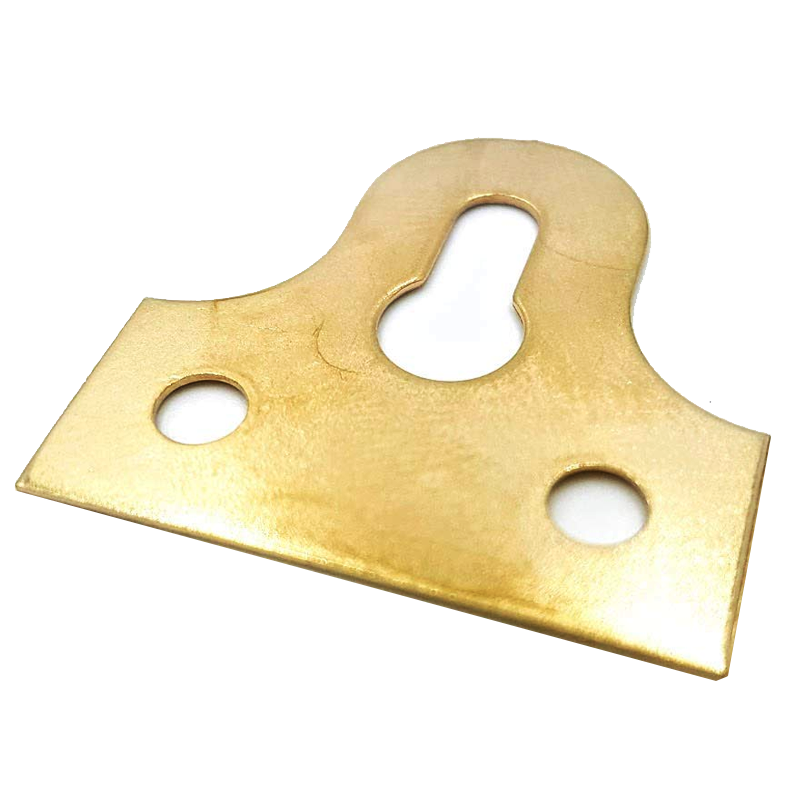 Glass plates Slotted 1.1/2" Brassed - burkes_Hardware