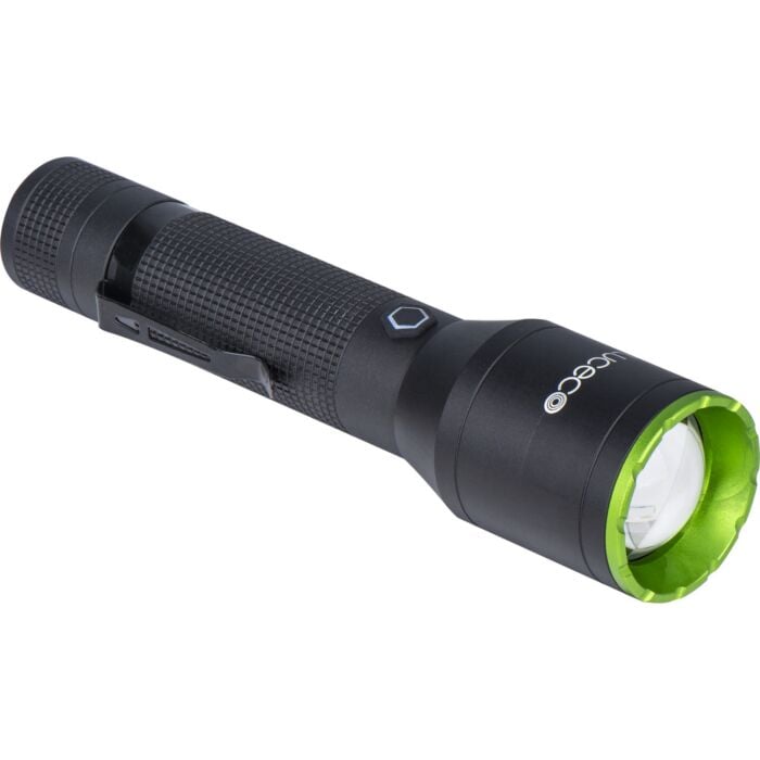 Luceco Hand Torch – 6W, 600lm, 6500K, 2000mAh, IP44