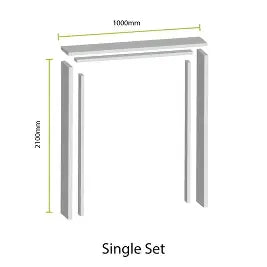 Single Door Frame MDF-78'' High Door 5 1/4'' Walls