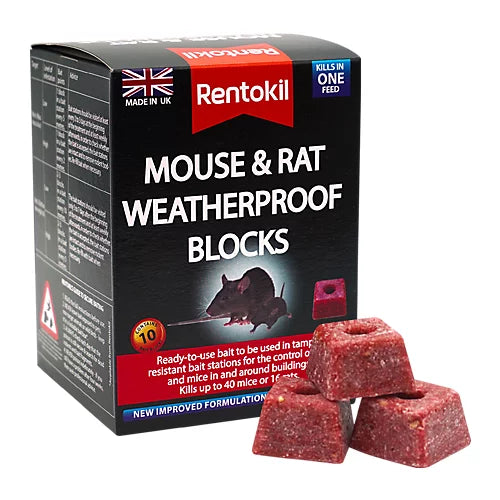 Rentokil Mouse&Rat Killer weatherproof blocks 10 block