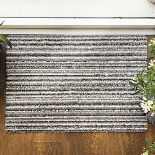 My Portland Stone Stripe Washable Mat 50x75cm