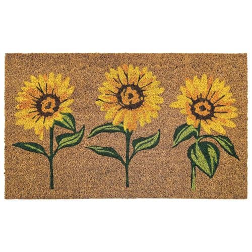 Multi Sunflowers Outdoor Mat 45X75cm