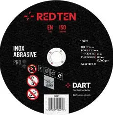 Dart Red Ten SS/INOX Thin 115MM 10PK