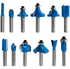 1/4'' TCT Router Bit Set 12Pce