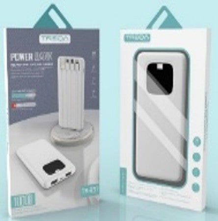 10000mAh Power Bank with built in 4 cables & LED Display