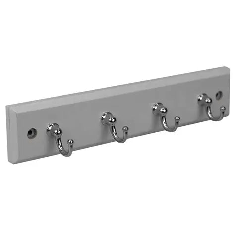White 4 Hook Key Rack