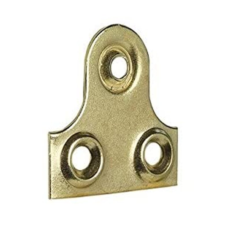 (X6) 1.1/2"Plain Glassplates Brassed - Burkes of Rathnew