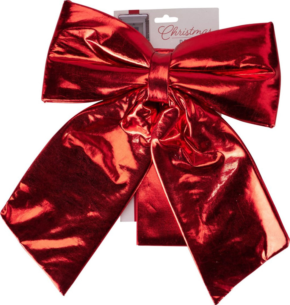 Shiny Red Door Bow 33x40cm
