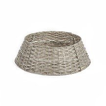 Rattan Christmas Tree Skirt Grey