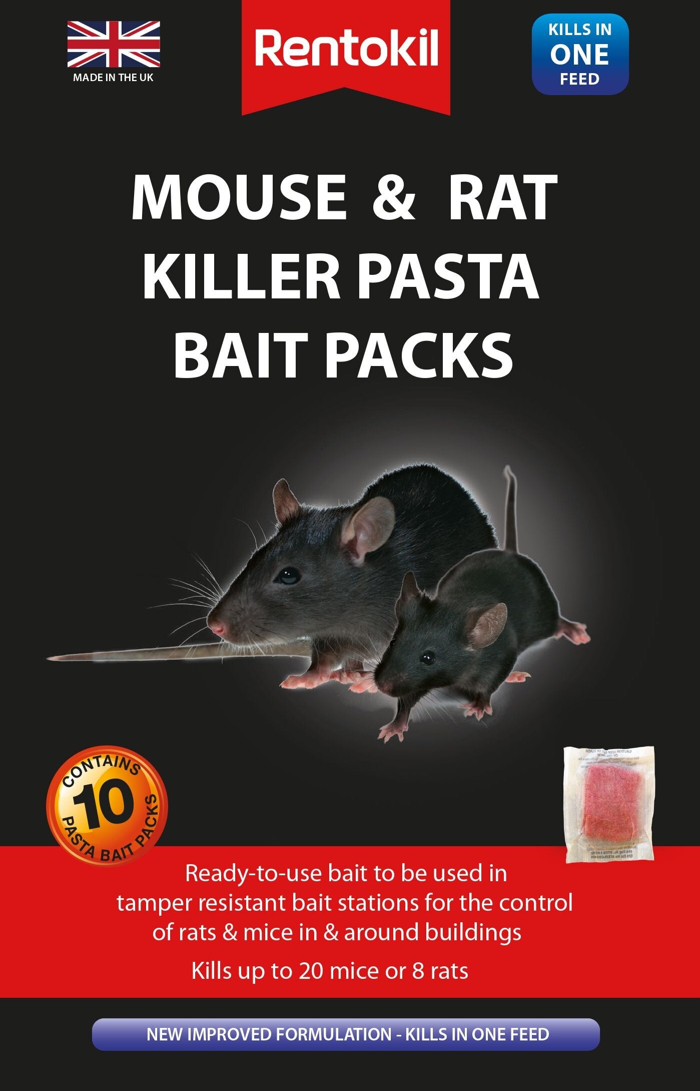 RENTOKIL MOUSE & RAT KILLER PASTA BAIT PACKS 10 SACHET – burkes_Hardware