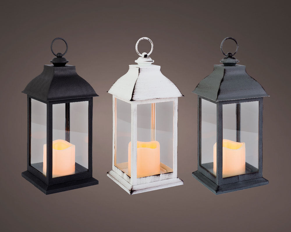 LED Plastic Lantern in 3 Assorted Colours - burkes_Hardware
