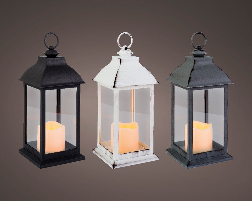 LED Plastic Lantern in 3 Assorted Colours