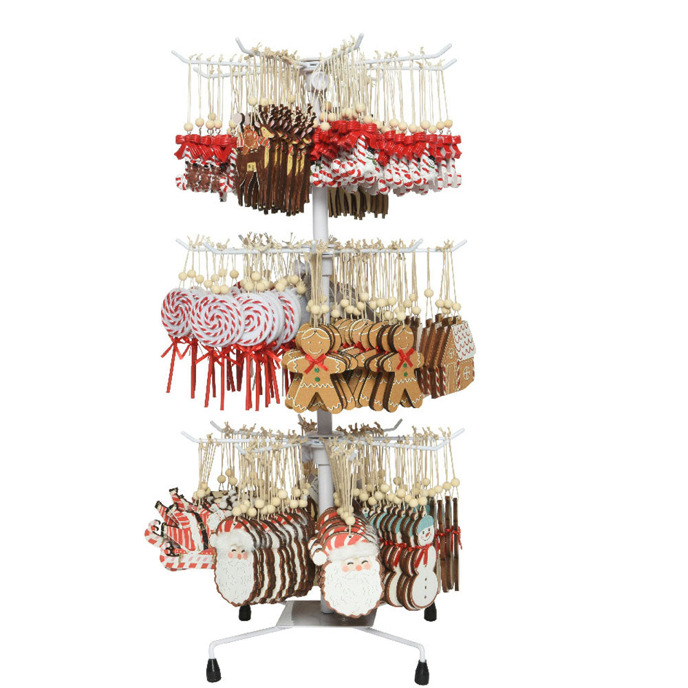 Wooden Christmas Tree Decorations Assorted - burkes_Hardware