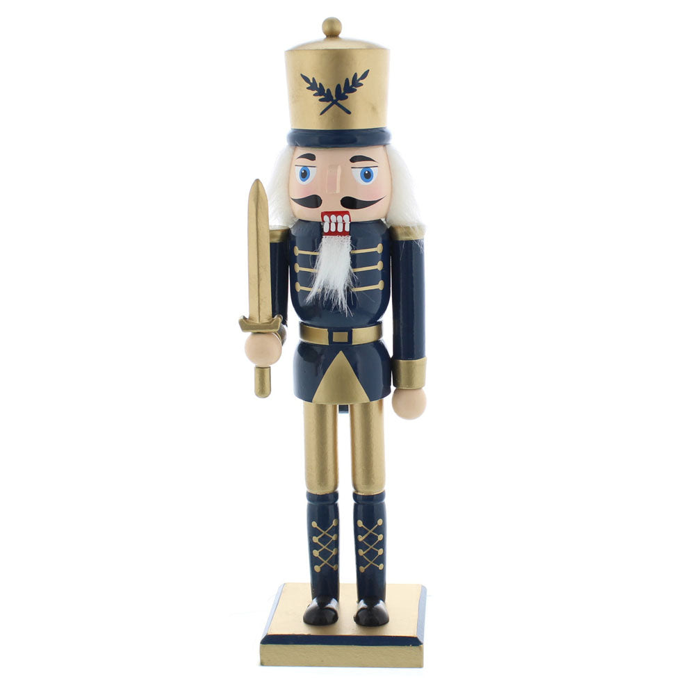 Wooden Blue, Red and White Nutcracker 180cm - burkes_Hardware