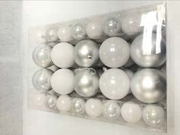 Large and Small 68 Piece Bauble Mixed Pack in Silver - burkes_Hardware