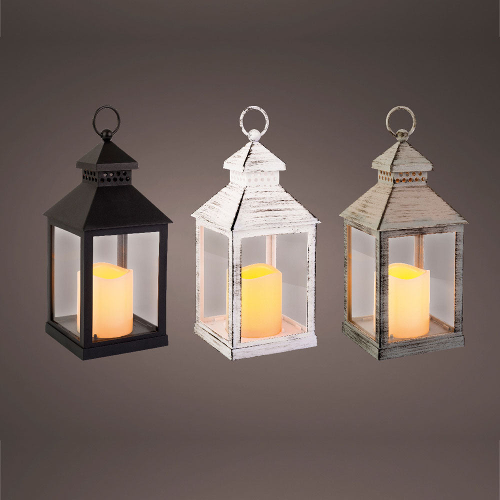 LED Square Plastic Lantern - burkes_Hardware