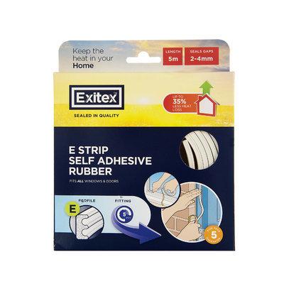 Exitex E Strip-5 m-White Draught Excluder
