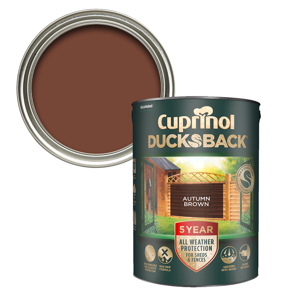 Cuprinol 5 Year Ducksback Autumn Brown 5L