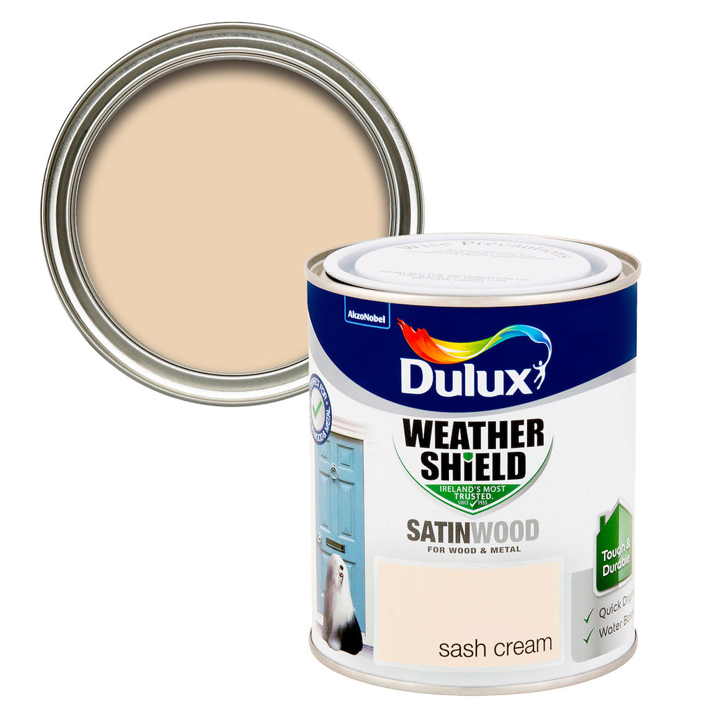Dulux Weathersheild Exterior Satin Sash Cream 750ml
